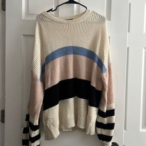 Sanctuary Playful Striped Sweater - Moonstone